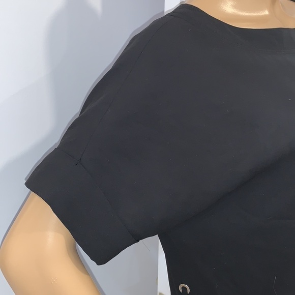 ARITZIA Babaton black short sleeves pockets slit mini tunic dress size XXS - Picture 7 of 13